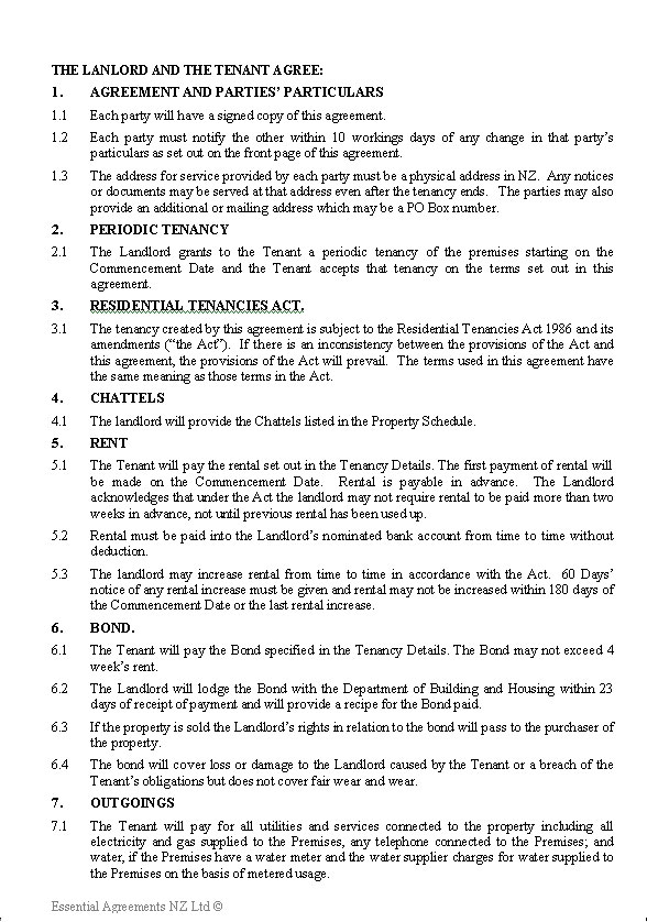 periodic tenancy agreement template personal leasing new zealand documents periodic tenancy agreement template personal leasing new zealand documents